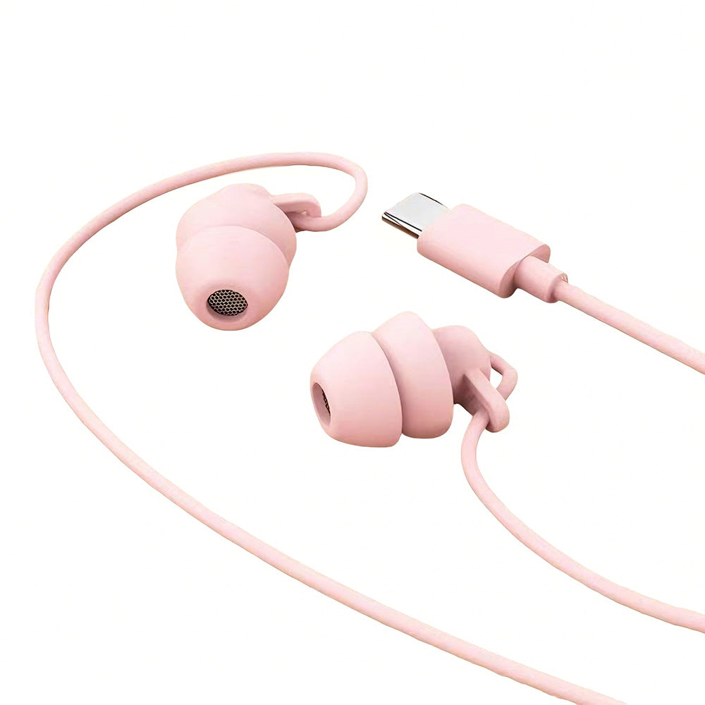 Wired Sleep Headphones in Ear Ultra Lightweight for Side Sleeper-Pink