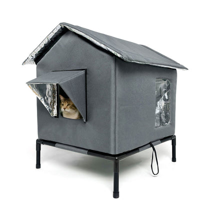 Insulated Shelter  Cat House-Grey