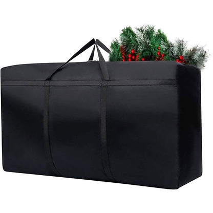 Water-Resistant Christmas Storage Bag Reusable Dustproof Xmas Tree Container Black