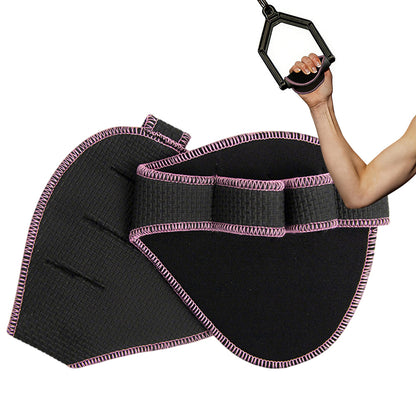 Four Finger Gym Palm Grip Gloves Non Slip Weight Lifting Gloves-Pink
