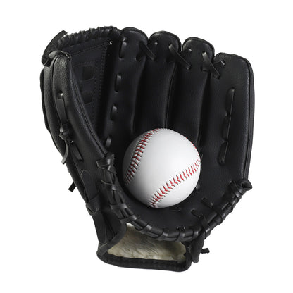1X Baseball Glove Softball Training Mitt Left Hand Gloves for Children Adult Black