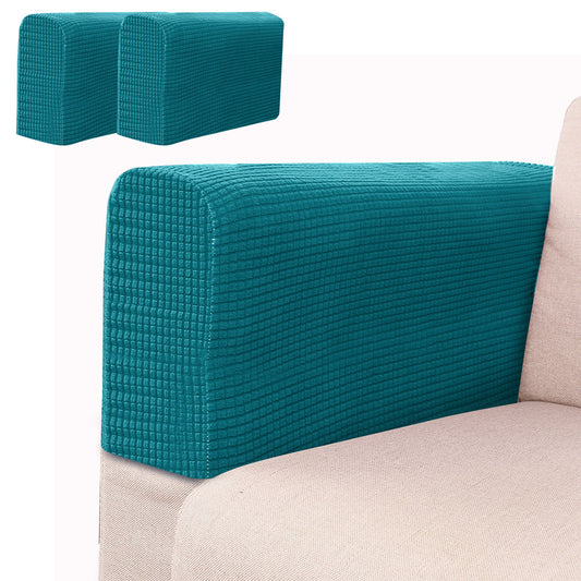 2PCS Universal Chair Arm Protector Covers Armchair Slipcovers Furniture Protector-Blue