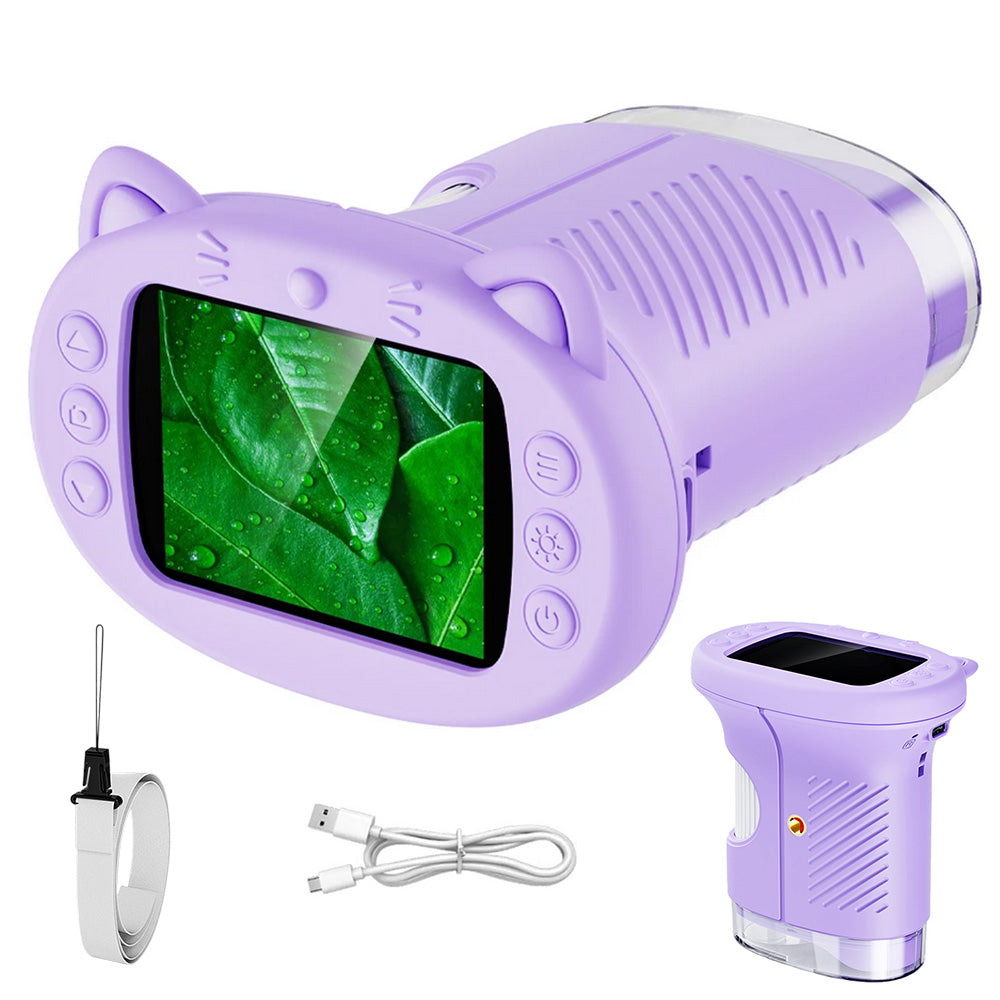 1000X Handheld Microscope 1080P Mini Pocket Digital Microscopes-Purple