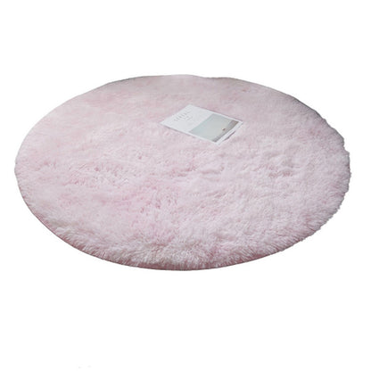Fluffy Round Plush Area Rug Non Slip Carpet - Pink