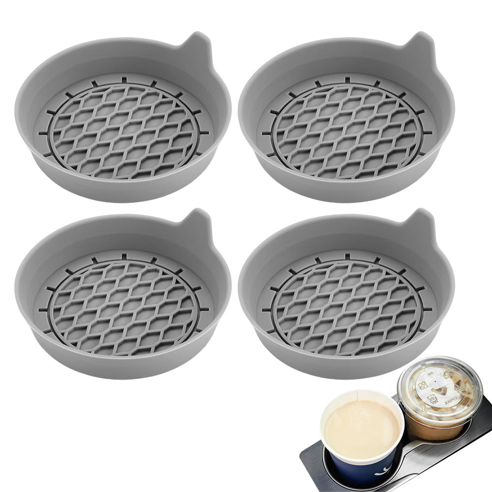 4PCS Universal Car Auto Cup Holder Anti Slip Insert Coaster Car Accessories-Grey