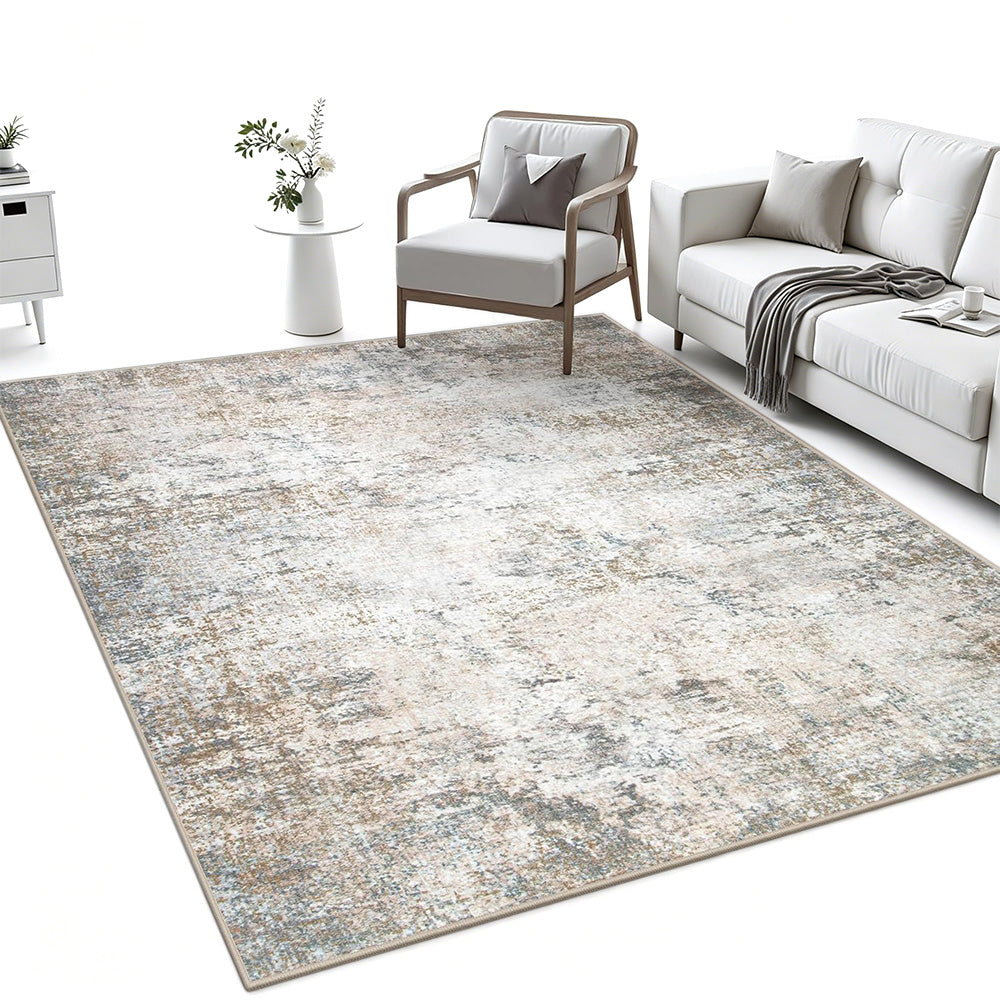 Nordic Crystal Velvet Rug Soft Non Slip for Bedroom Living Room Bedside Floor-Grey