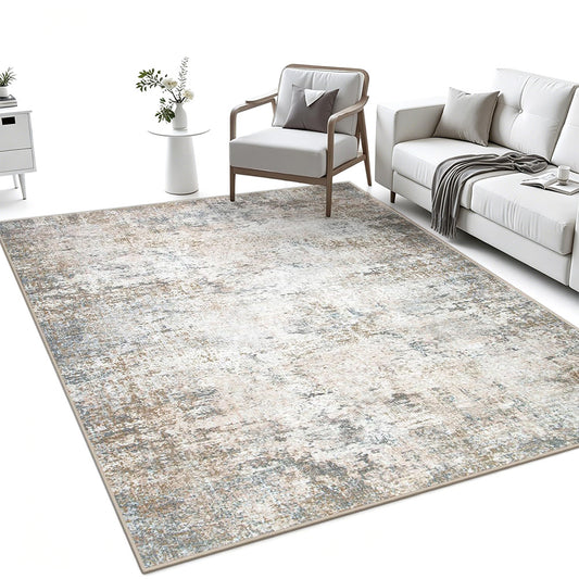 Nordic Crystal Velvet Rug Soft Non Slip for Bedroom Living Room Bedside Floor-Grey