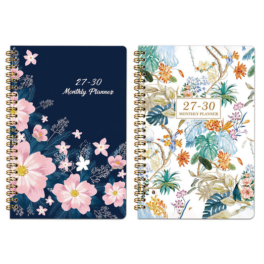 2 Pack 2027-2030 Monthly Planner A5 Four-Year Planner with To-Do List Notes Floral