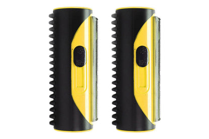 2Pcs Two Sided Pet Grooming Brush Hair Shedding Trimmer Comb Dog Cat Hair Fur Removal-Yellow