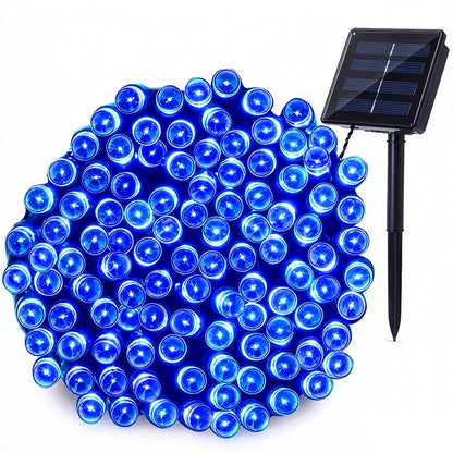 32 Meters Solar Powered LED String Lights Outdoor Decorative Fairy Lights Blue