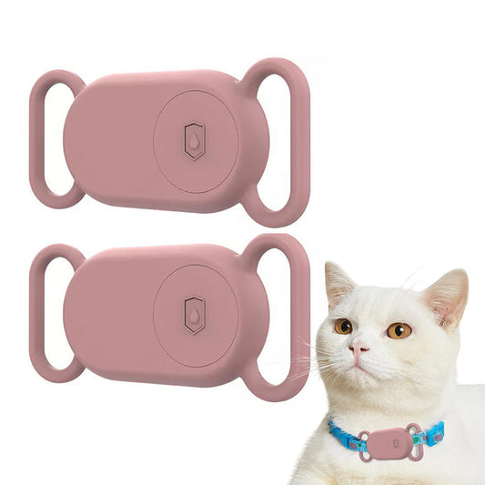 2Pcs Silicone Protective Case Water Resistant Cover for Samsung Galaxy  SmartTag2 Pink