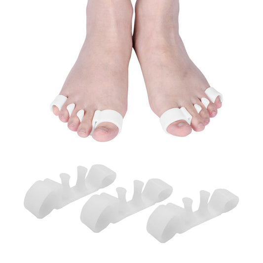 3 Pairs of Toe Stretcher and Separators Hallux Valgus Corrector for Walking Running Yoga Practice White