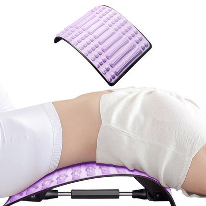 Back Stretcher Adjustable Back Neck Lumbar Support Board Purple