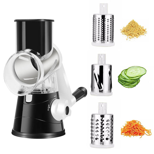 Rotary Cheese Grater Shredder - Black