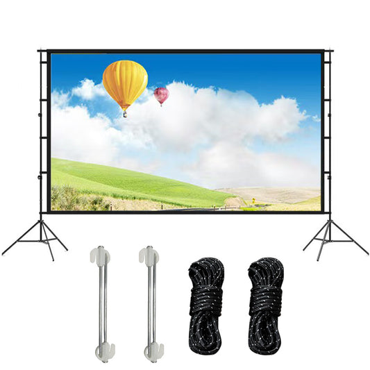 Portable Outdoor Projection Screen Double Stand Movie Screen with Carry Bag