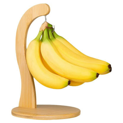 Wooden Banana Stand Holder Kitchen Fruit Storage Display Rack
