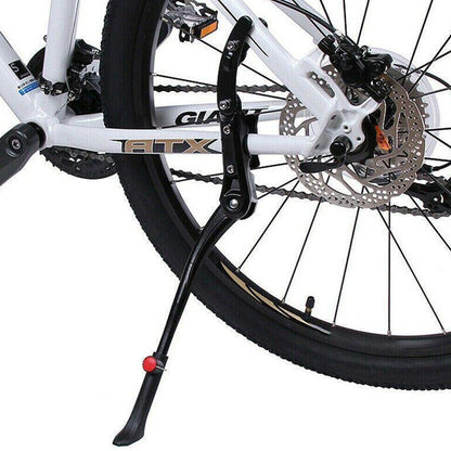 Strong Bike Bicycle Adjustable Side Kickstand Aluminum Alloy Foot Kick Stand for Mountain & Road Bikes