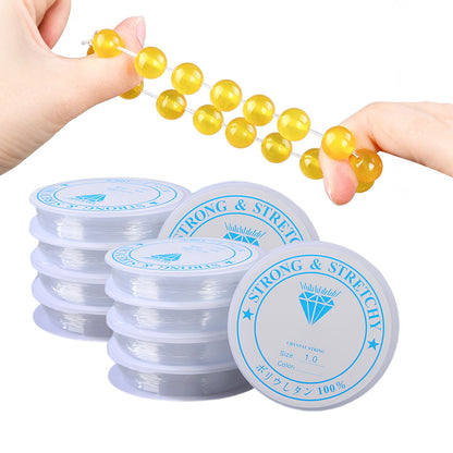 10 Rolls Elastic String Stretchy Beading Cord for Bracelet Necklace