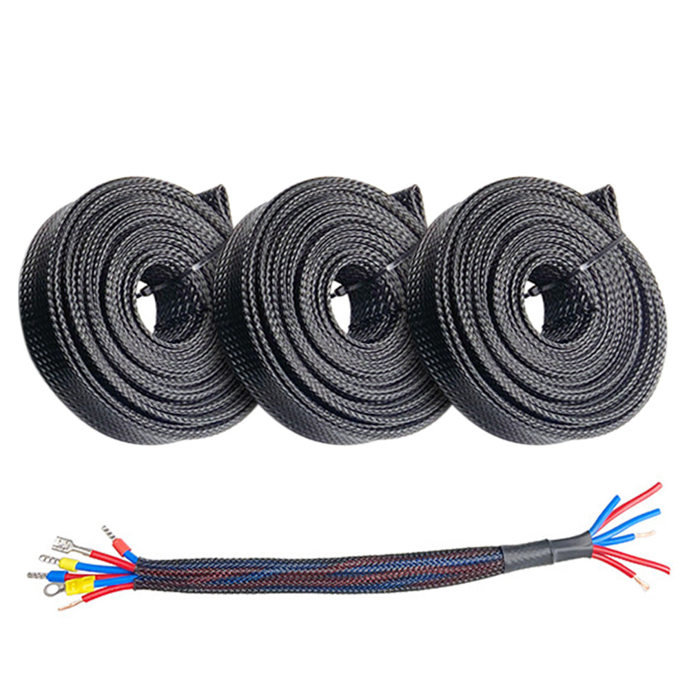 3PCS PET Braided Cable Sleeving Expandable Wire Sheathing for Cable Protection