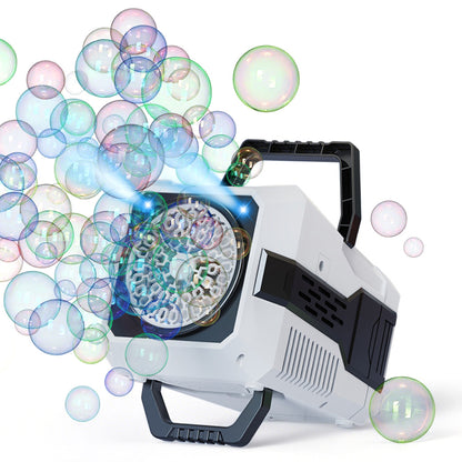 Automatic Rotating Bubble Machine with RGB Lights