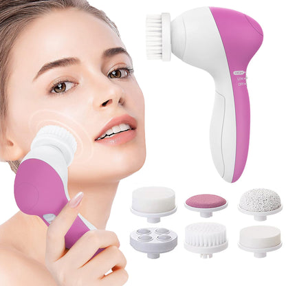 Skin Cleaning Brush Rotating Face Exfoliating Scrubber Dual Speed Facial Cleaning Brush Set