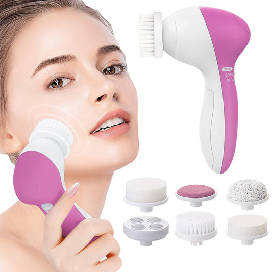 Skin Cleaning Brush Rotating Face Exfoliating Scrubber Dual Speed Facial Cleaning Brush Set