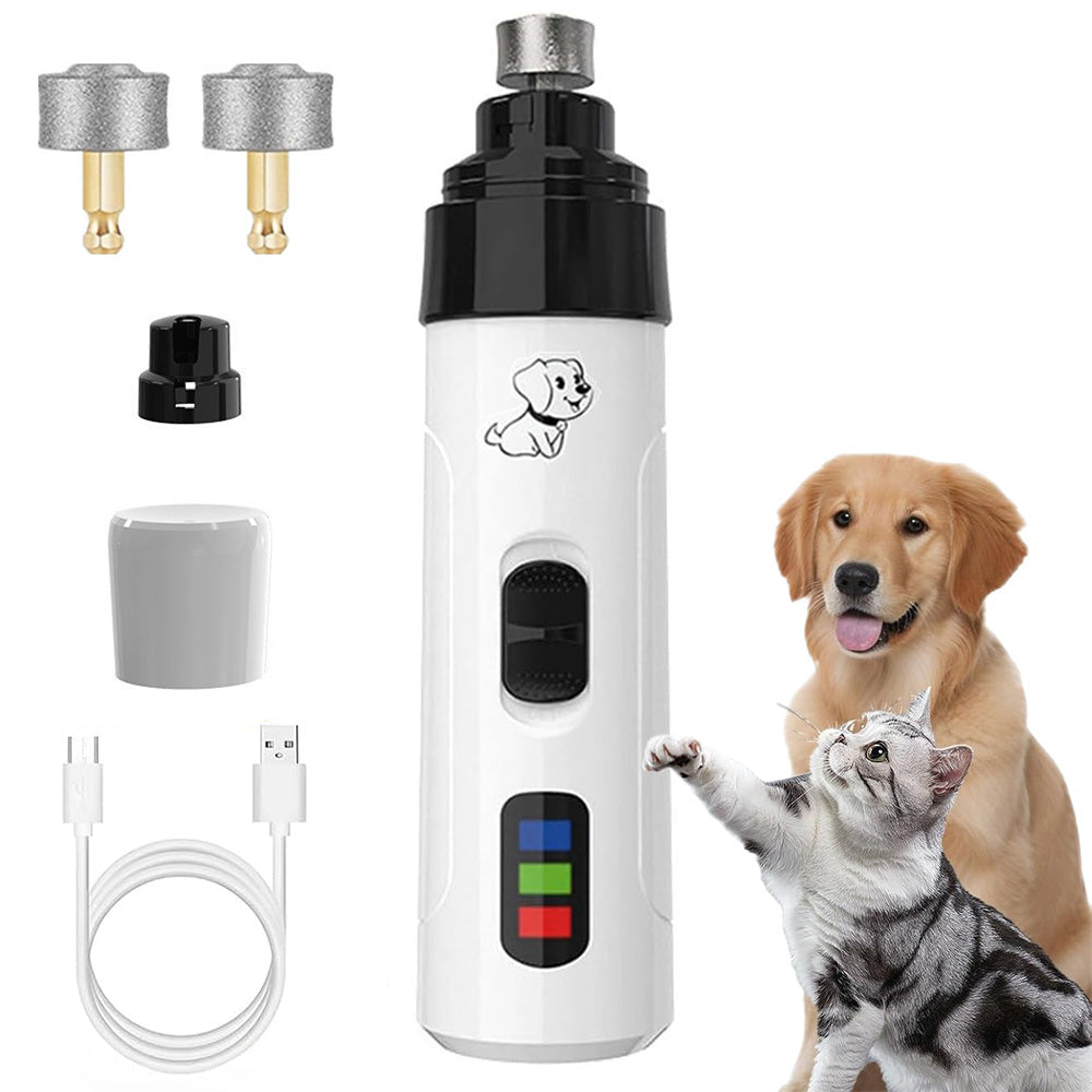 Electric Pet Nail Grinder 2-Speed Toenail Grooming Grinder for Large Medium Dogs Cats