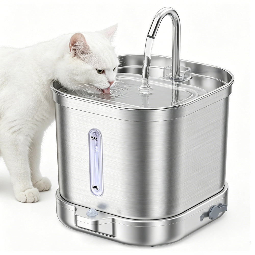 2L Stainless Steel Cat Water Fountain