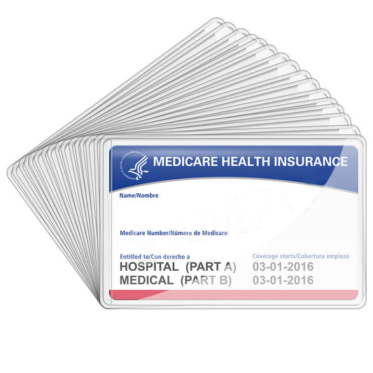 16 Pack PVC Card Holder Clear ID Protector for Social Security Credit Insurance Cards