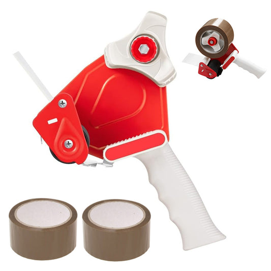 5cm Tape Dispenser with 2 Rolls Tape Hand held Carton Sealer for Packing Shipping
