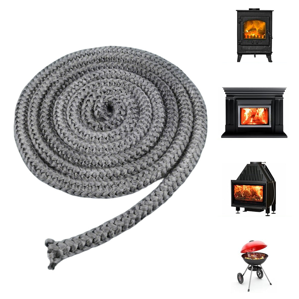 2mm Fire Stove Heater Door Rope Seal Gasket Fibreglass Fireplace Sealing Rope