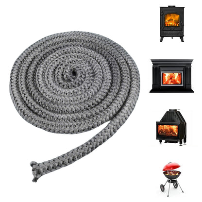2mm Fire Stove Heater Door Rope Seal Gasket Fibreglass Fireplace Sealing Rope