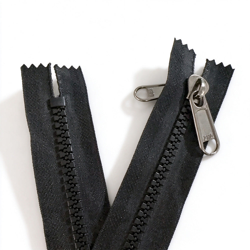 10# Resin Zipper Double Sided Metal Slider Replacement for Sewing Repair 140cm