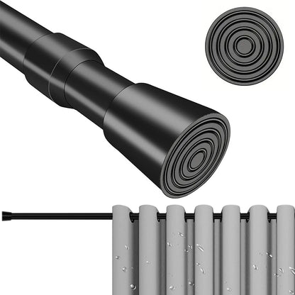 Adjustable No Drilling Black Expandable Curtain Rods