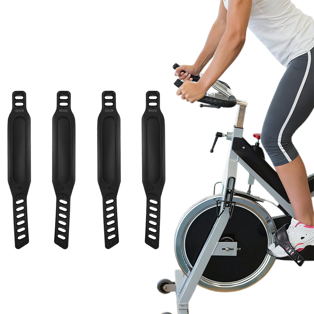2 Pairs Bike Pedal Straps Foot Retainers for Indoor and Outdoor Cycling