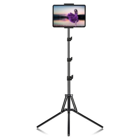 1.6M Tablet Floor Stand Tripod Height Adjustable Floor Stand Holder With Case