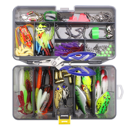 169PCS Fishing Lures Kit Set Two Layers Tackle Box With Fishing Baits Fishing Plier