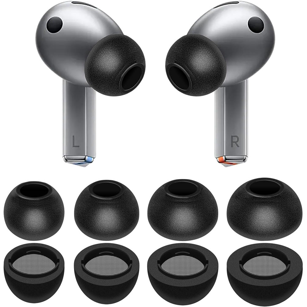 8 Pcs Memory Foam Ear Tips for Samsung Galaxy Buds 4 Pro Black