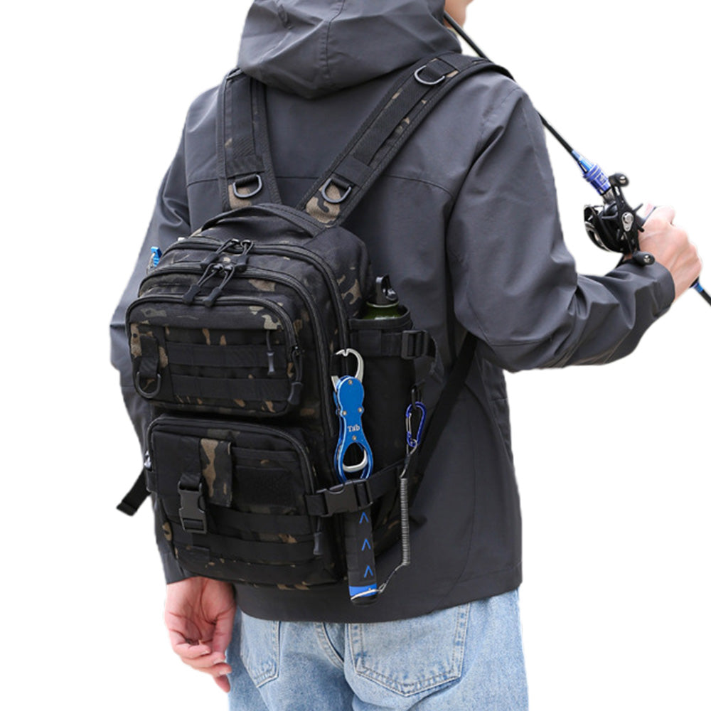 Tactical Backpack Outdoor Assault Fishing Bag with Camouflage