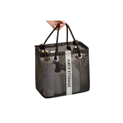 Foldable Mesh Bath Storage Bag with Handle