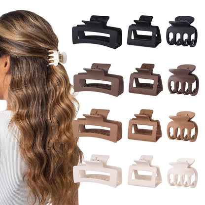 12 Pcs Strong Hold Non-Slip Hair Clips for Women 3 Sizes for Thin Thick Curly Hair