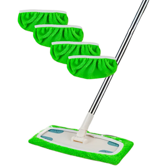 Washable Mop Pad Replacement Head with Reusable Coral fleece Cloths