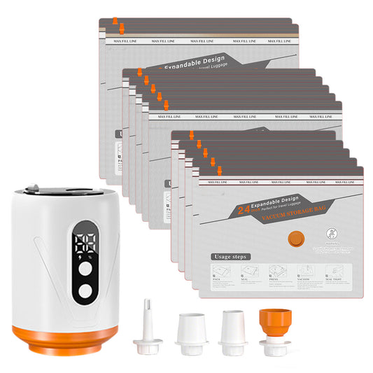 Portable Vacuum Pump with Vacuum Storage Bags Rechargeable Air Pump Set