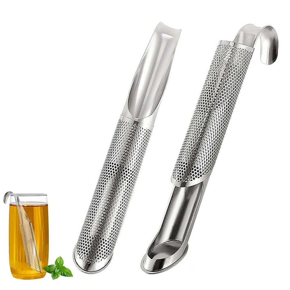 2-Pack Stainless Steel Long Handle Tea Infuser with Hook