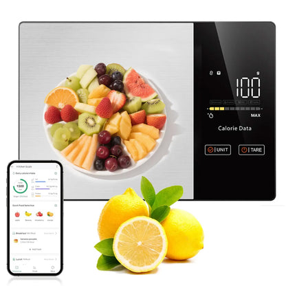 Smart Bluetooth Kitchen Scale with LED Display Digital Food Scale for Nutrition Tracking