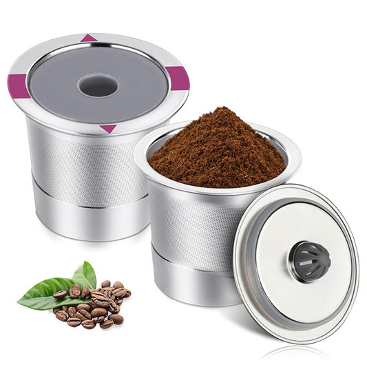 2 PCS Stainless Steel Coffee Filter Pods Compatible With Keurig 1.0 2.0 Reusable K Cups