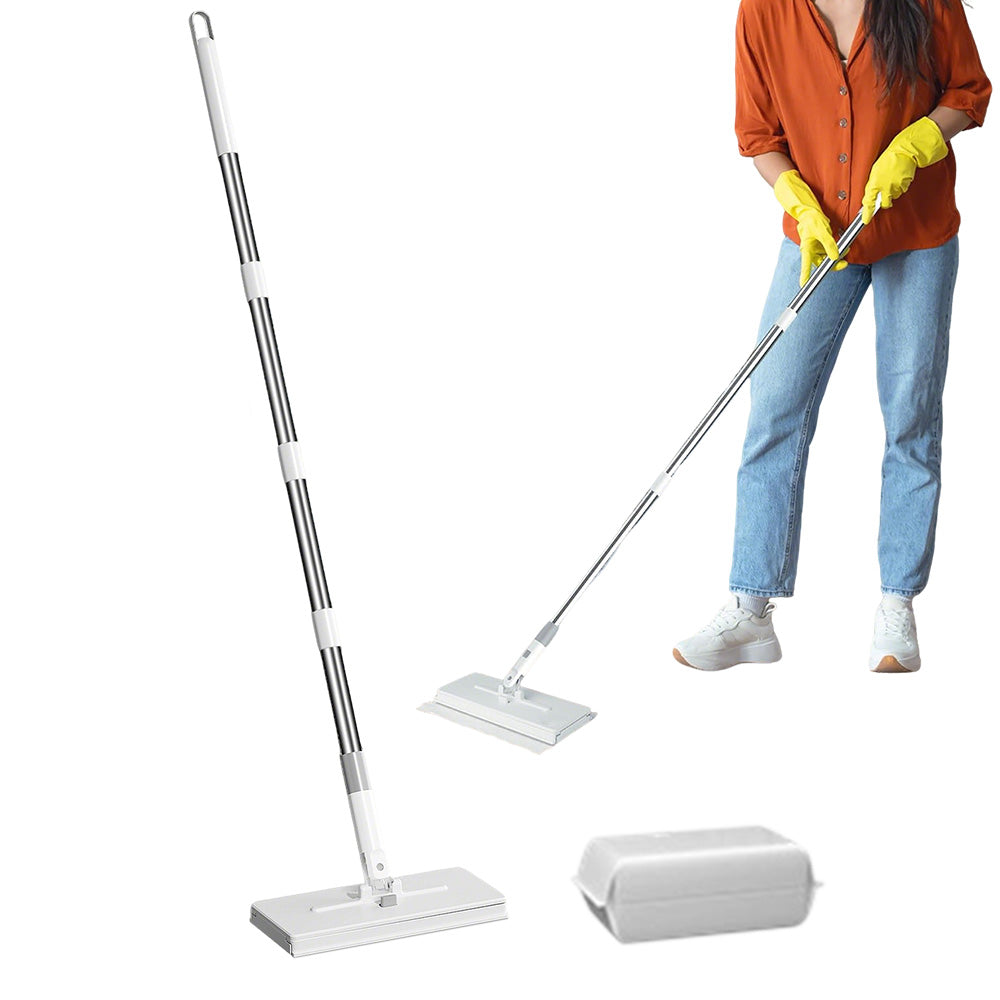 Clip Mop Sweep and Mop Kit for Hardwood Tile Marble and Laminate Floors