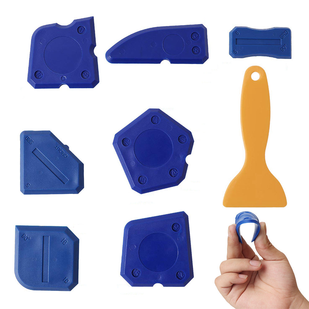 8 Piece Multi-Functional Caulk Finishing Tool Kit for Tile and Grout