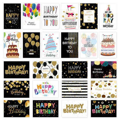 24 Pack Blank Birthday Cards with Envelopes for Party Invitations
