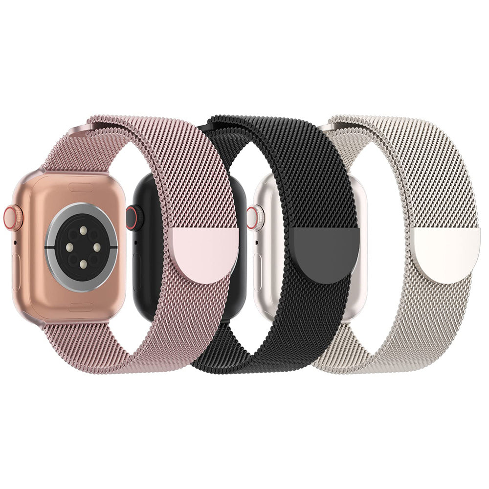 3 Pack Milanese Loop Attraction Piece Band for Apple Watch 11 10 9 8 SE 7